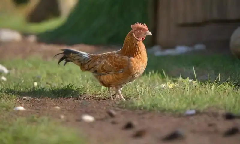 Un rebaño de aves de corral saludables brilla bajo el sol
