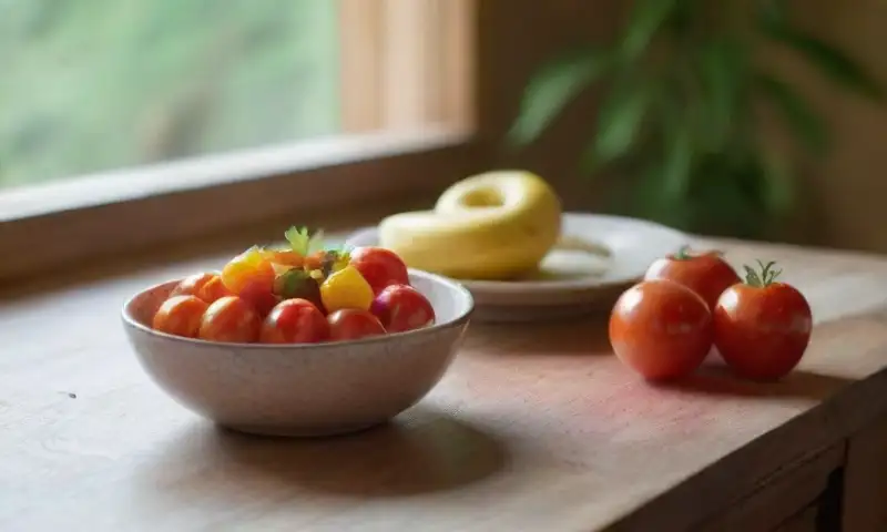 Una tranquila cocina iluminada por la mañana