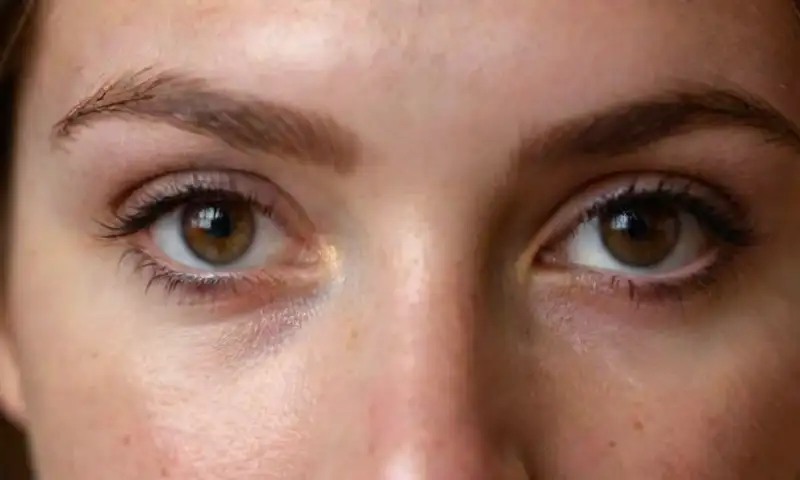 Primer plano de un rostro con piel suave, colores naturales y luz suave que resalta las mejillas y detalles faciales