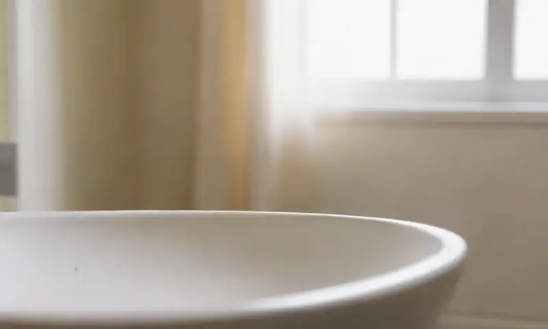 Una imagen íntima y detallada de un pene en un entorno limpio y iluminado, con elementos como un tazón de bicarbonato y una botella de agua