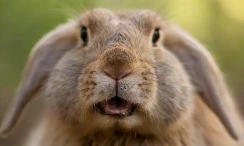 Un conejo infectado, con pelaje desordenado y ojos vidriosos, refleja un profundo sufrimiento en un hábitat natural